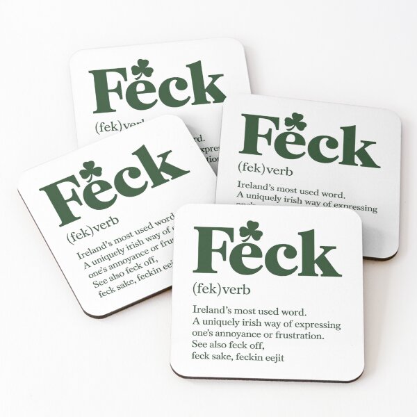 Item preview, Feck Irish Shamrock St Patrick's Day Irish Sayings designed and sold by FaithAbbott.