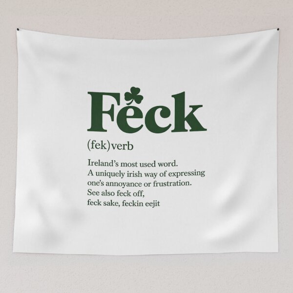 Item preview, Feck Irish Shamrock St Patrick's Day Irish Sayings designed and sold by FaithAbbott.
