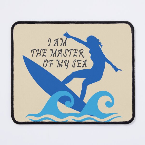 Item preview, I Am the Master of My Sea – Surfer Quote Ocean Wave Surfing Design designed and sold by Dimu Co..