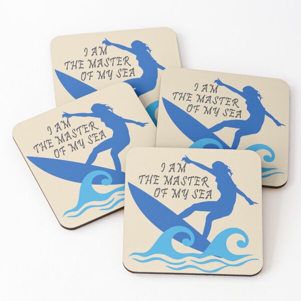 Item preview, I Am the Master of My Sea – Surfer Quote Ocean Wave Surfing Design designed and sold by Dimu Co..