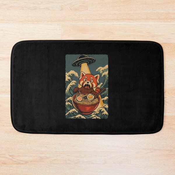 Item preview, UFO Abducting Ramen Red Panda Funny Noodle Design designed and sold by JEFDodsonArt.