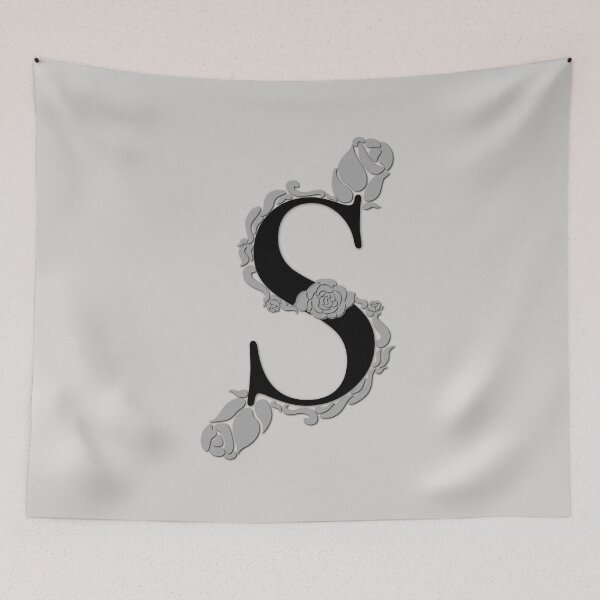 Item preview, Elegant Floral Letter S Monogram – Rose Initial Alphabet Design designed and sold by Arts17N.