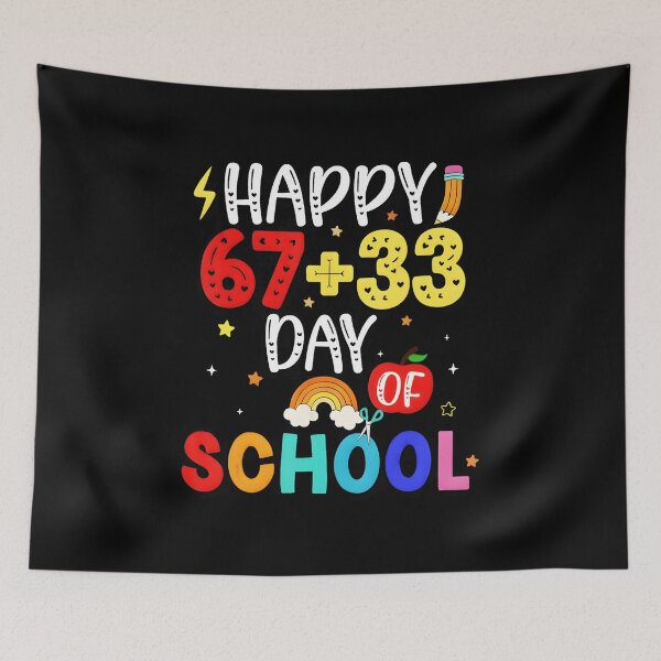 Item preview, Happy 67 + 33 Day of School Funny Math Celebration designed and sold by gladysenglish.