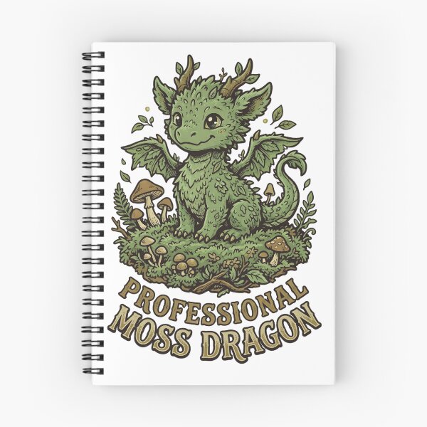 Item preview, Professional Moss Dragon On Duty - Funny Goblincore & Overgrown Aesthetic designed and sold by Mythic Ink Studio.