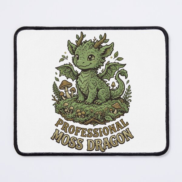 Item preview, Professional Moss Dragon On Duty - Funny Goblincore & Overgrown Aesthetic designed and sold by Mythic Ink Studio.