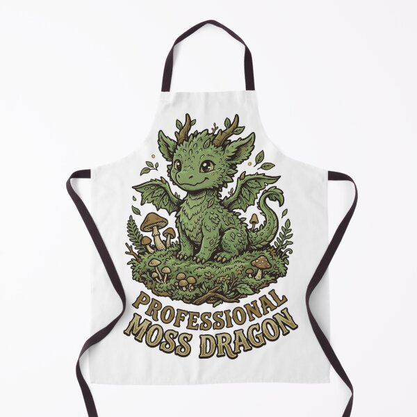 Item preview, Professional Moss Dragon On Duty - Funny Goblincore & Overgrown Aesthetic designed and sold by Mythic Ink Studio.