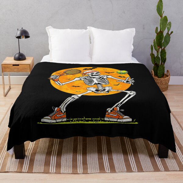 Item preview, Skeleton Tennis Player Spooky Halloween Tennis designed and sold by WayTBeenkenArt.