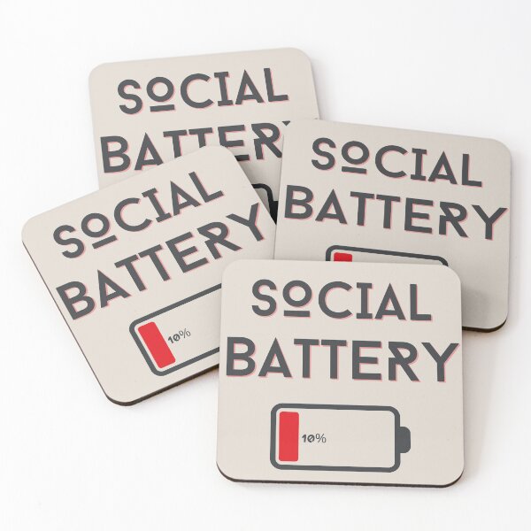Item preview, Run out of social battery designed and sold by toriodesigns.