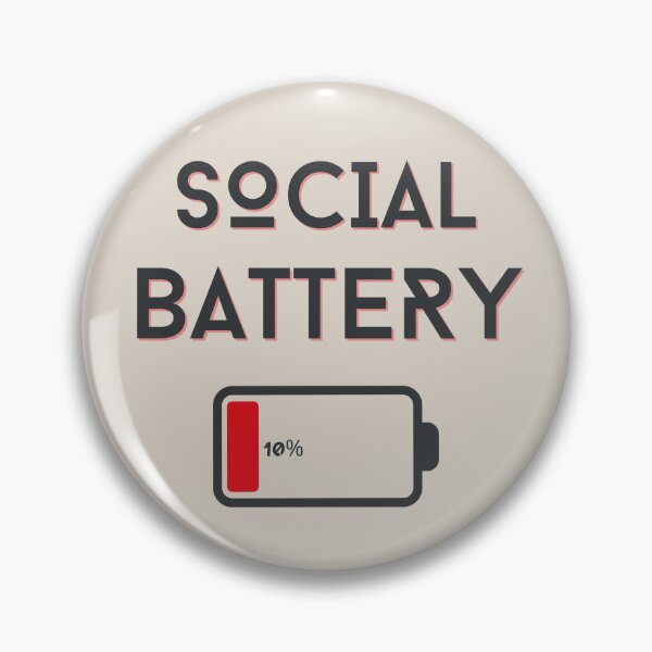 Item preview, Run out of social battery designed and sold by toriodesigns.