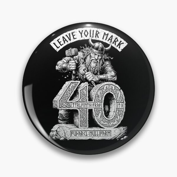 Item preview, 40th Birthday Viking Old Man Runestone Funny Norse Warrior designed and sold by GrandeDuc.