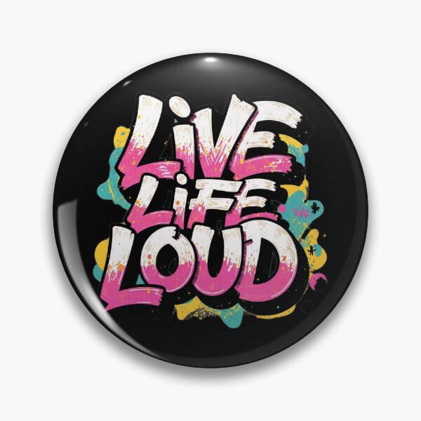 Item preview, Live Life Loud Graffiti Typography designed and sold by Cultural Breeze.