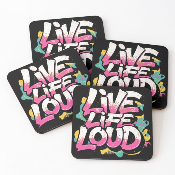 Item preview, Live Life Loud Graffiti Typography designed and sold by Cultural Breeze.
