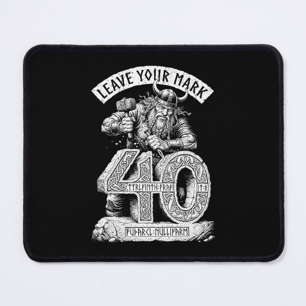 Item preview, 40th Birthday Viking Old Man Runestone Funny Norse Warrior designed and sold by GrandeDuc.