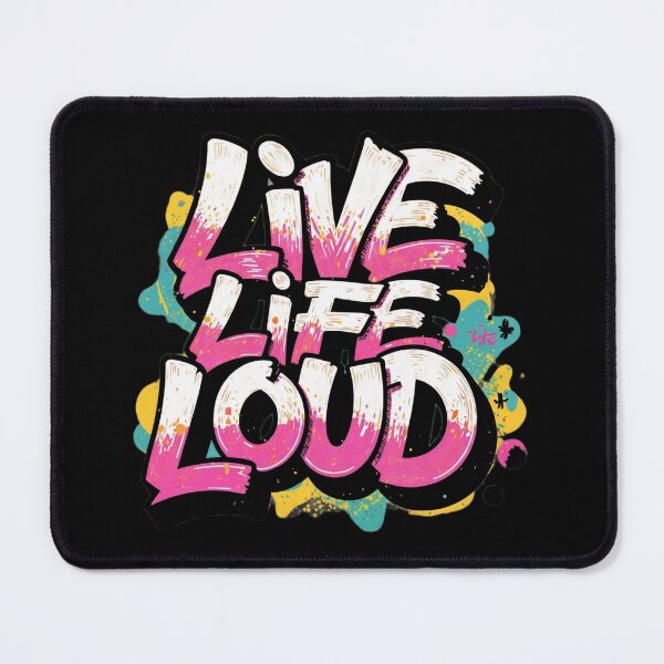Item preview, Live Life Loud Graffiti Typography designed and sold by Cultural Breeze.