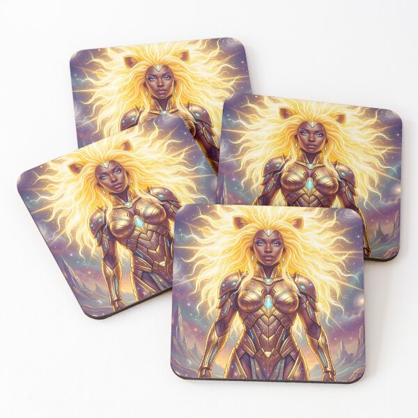 Item preview, Afrofuturistic Leo Cosmic Warrior designed and sold by ChloeDesigns401.