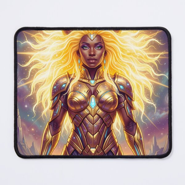Item preview, Afrofuturistic Leo Cosmic Warrior designed and sold by ChloeDesigns401.