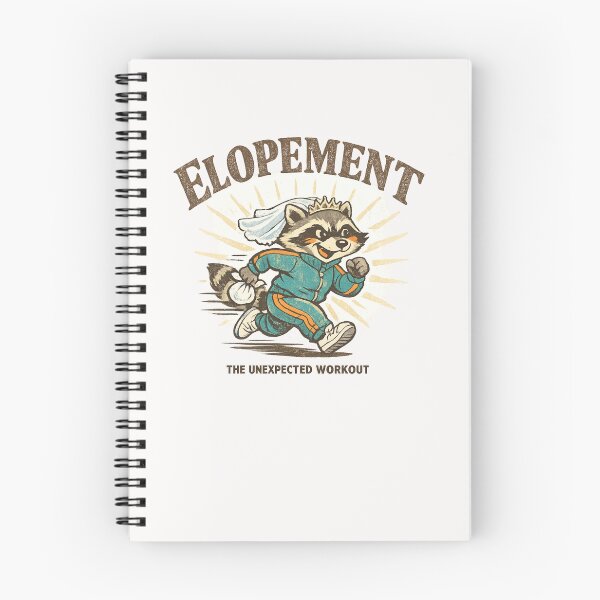 Item preview, Elopement The Unexpected Workout Raccoon Wedding Humor Newlywed designed and sold by Pawsome Quotes.