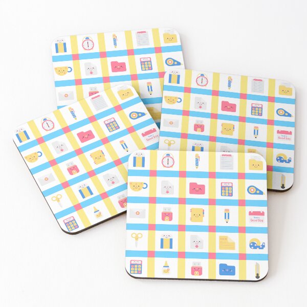 Item preview, Cute Back to School Office Supplies Seamless Pattern on Grid designed and sold by nuchz.