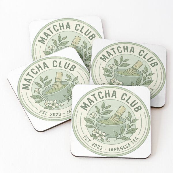 Item preview, Matcha Club Vintage Badge – Japanese Matcha Tea Lover Design designed and sold by ChipchaOddities.