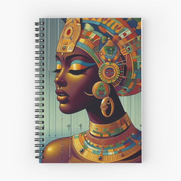 Item preview, Afrofuturist Queen – Vibrant African Sci-Fi Portrait Art designed and sold by DiamondSkyShirt.