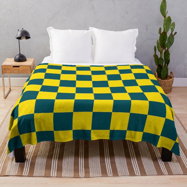 Item preview, Retro Yellow Green Checkerboard Pattern – Aesthetic Geometric Checkered Design designed and sold by Purti123.