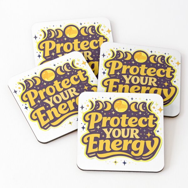 Item preview, Protect Your Energy Moon Phases Retro Typography | Spiritual Positive Energy Design designed and sold by NuniDesigns.