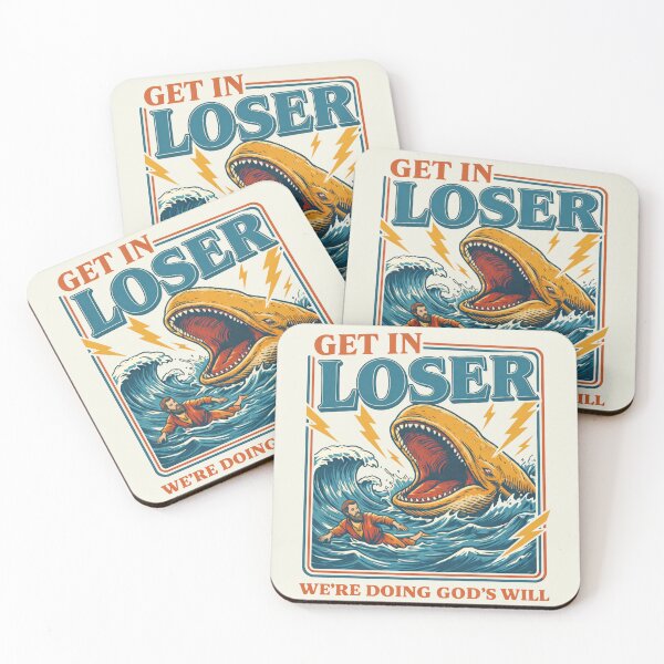 Item preview, Get In Loser Were Doing Gods Will, Retro Jonah and the Whale, Christian Humor, Vintage Faith, Funny Bible Verse designed and sold by Naviiraart.