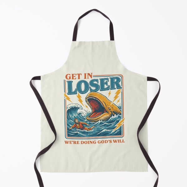 Item preview, Get In Loser Were Doing Gods Will, Retro Jonah and the Whale, Christian Humor, Vintage Faith, Funny Bible Verse designed and sold by Naviiraart.