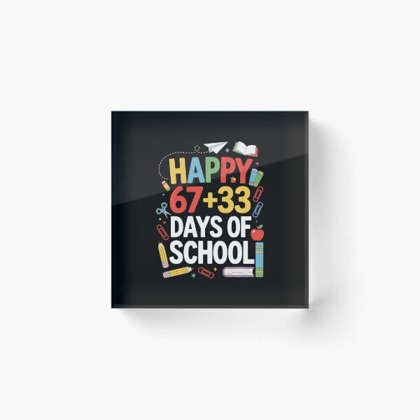 Item preview, Happy 67+33 Days of School Funny Math Celebration Design designed and sold by gladysenglish.