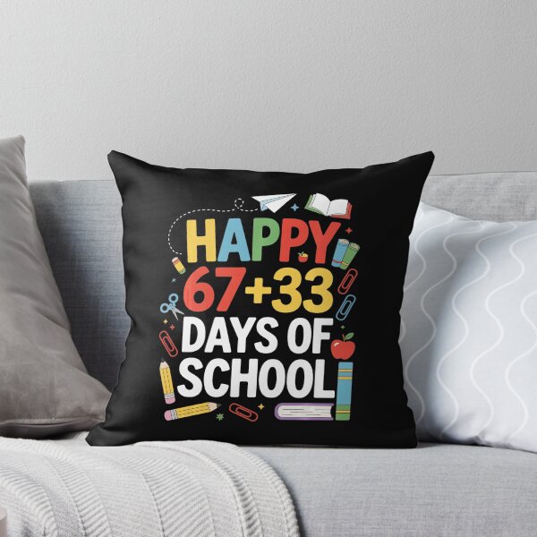 Item preview, Happy 67+33 Days of School Funny Math Celebration Design designed and sold by gladysenglish.