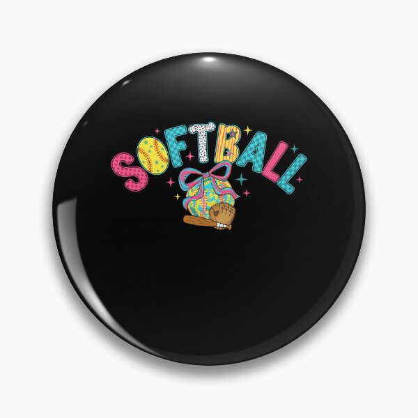 Item preview, Girls Softball Bow Retro designed and sold by KroghDs.