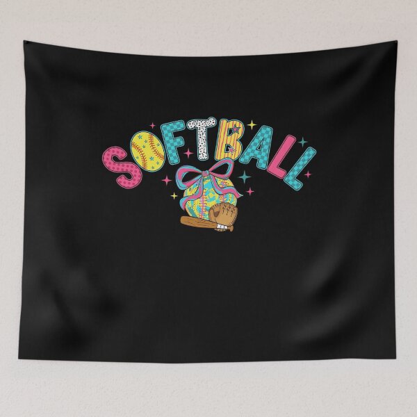 Item preview, Girls Softball Bow Retro designed and sold by KroghDs.