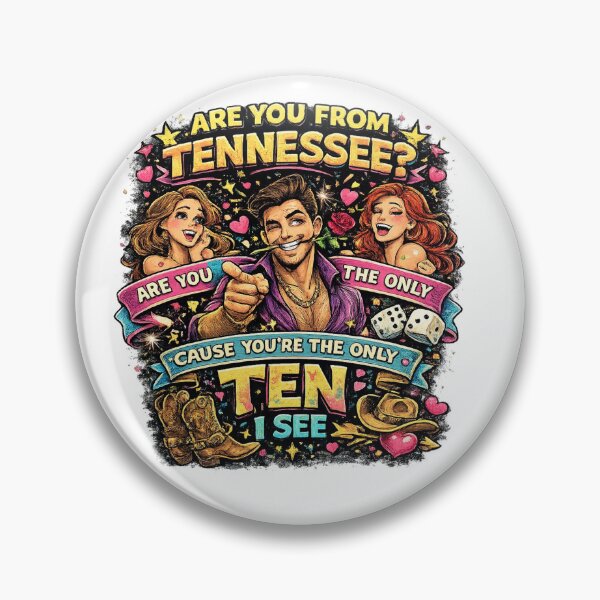 Item preview, Funny Tennessee Pickup Line T-Shirt – Are You From Tennessee? Because You’re the Only Ten I See Shirt | Romantic Humor Graphic Tee designed and sold by Sushikidsntod.