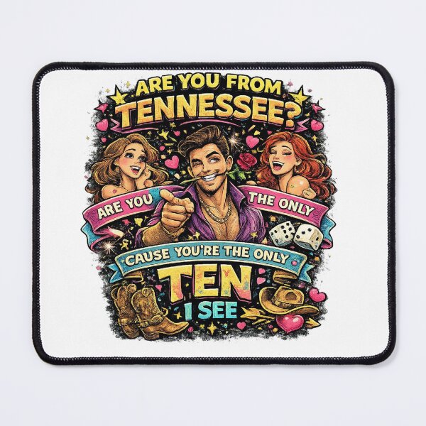 Item preview, Funny Tennessee Pickup Line T-Shirt – Are You From Tennessee? Because You’re the Only Ten I See Shirt | Romantic Humor Graphic Tee designed and sold by Sushikidsntod.