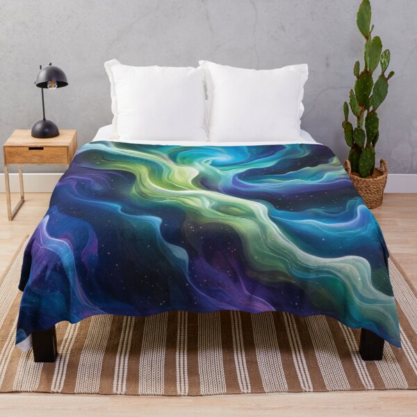 Item preview, Abstract Aurora Borealis - Shades of Blue, Purple and Green 4 designed and sold by AlinaSCorner.