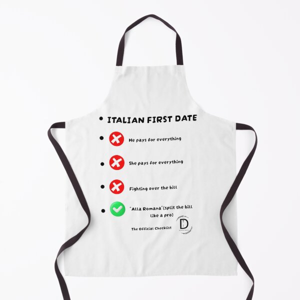 Item preview, Italian First Date Checklist - Alla Romana (Split The Bill) Funny designed and sold by TheItaliandilemma.
