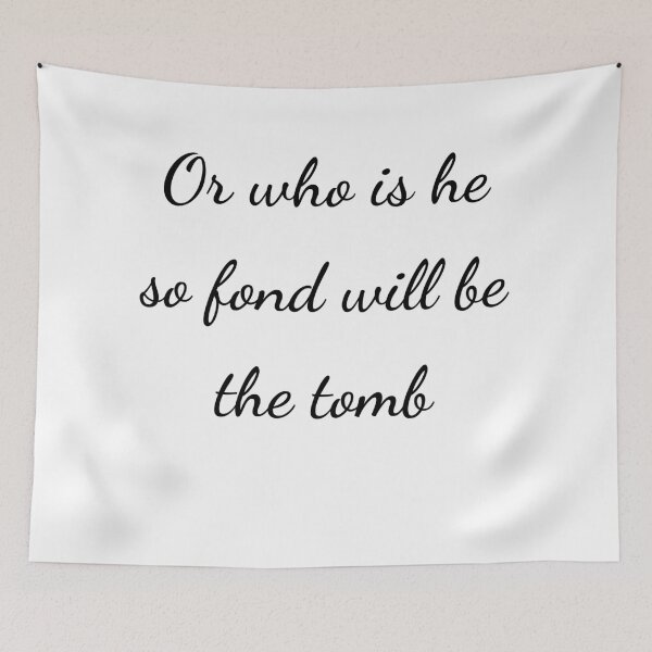 Item preview, "Or who is he so fond will be the tomb" - handwriting black designed and sold by ariksworld.