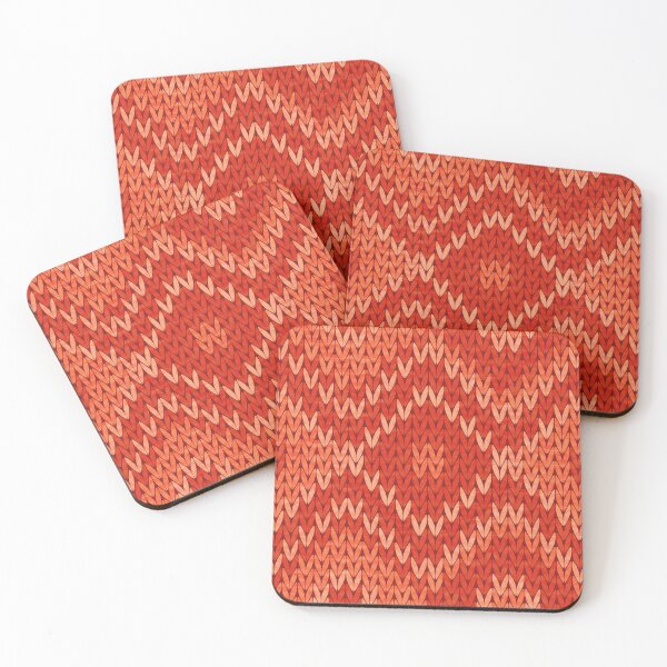 Item preview, Tribal Knit in Warm Terracotta Reds designed and sold by PaisleyMcNoodle.