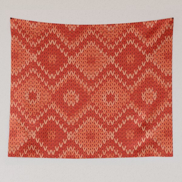 Item preview, Tribal Knit in Warm Terracotta Reds designed and sold by PaisleyMcNoodle.