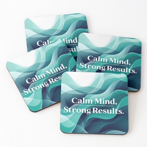 Item preview, Calm Mind Strong Results Green Motivation Art On designed and sold by DesigntshirtWB.