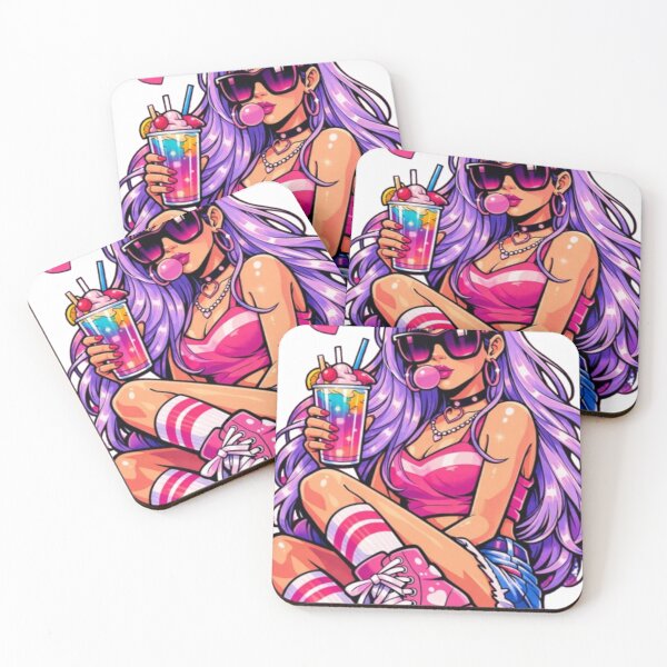 Item preview, Retro Roller Skater Girl – Y2K Pink Aesthetic Art designed and sold by Boryana12.