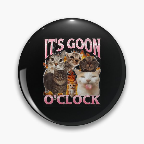 Item preview, It’s Goon O’Clock Funny Chaotic Cat Meme designed and sold by tadmercado.