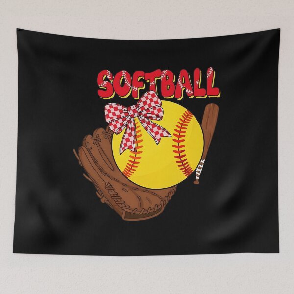 Item preview, Cute Girls Softball Bow designed and sold by KroghDs.