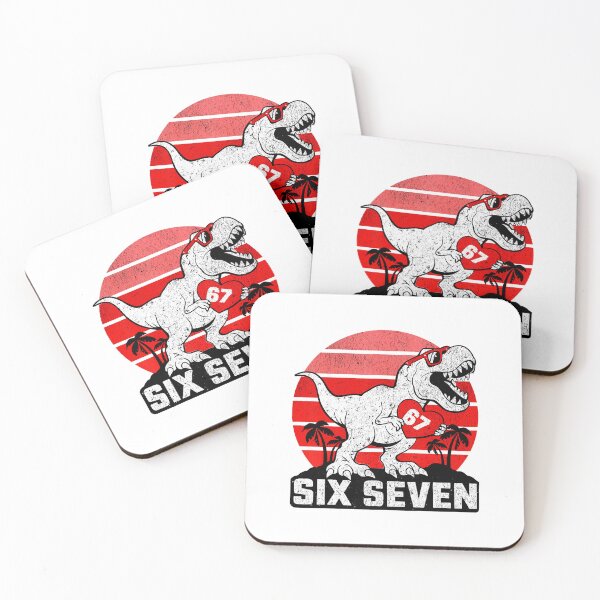 Item preview, Six Seven 67 T Rex Funny Dinosaur Meme Design designed and sold by gladysenglish.