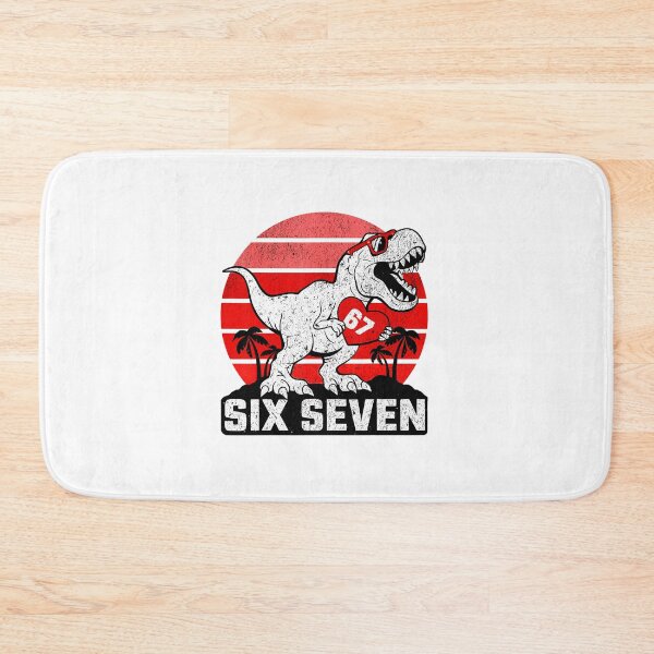Item preview, Six Seven 67 T Rex Funny Dinosaur Meme Design designed and sold by gladysenglish.