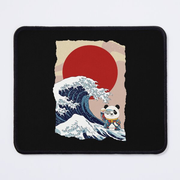 Item preview, Samurai Panda Great Wave Japanese Style Illustration designed and sold by JEFDodsonArt.