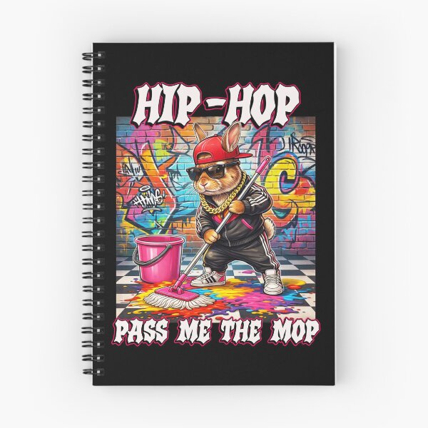 Item preview, Hip Hop Pass Me The Mop Funny Bunny Cleaning Meme designed and sold by schoolofbullies.