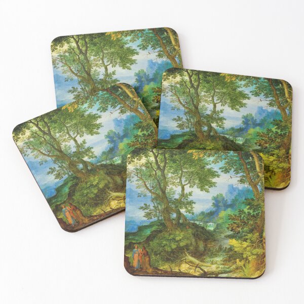 Item preview, Mountain Landscape with the Temptation of Christ Painting designed and sold by TheSoulOfArt.