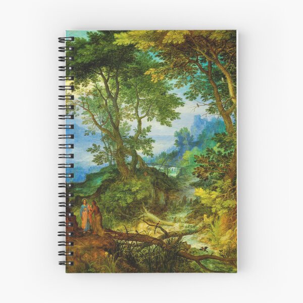 Item preview, Mountain Landscape with the Temptation of Christ Painting designed and sold by TheSoulOfArt.