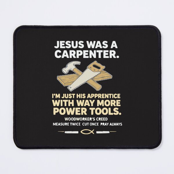 Item preview, Jesus Was a Carpenter Way More Power Tools Funny Christian Humor designed and sold by kiralynstration.